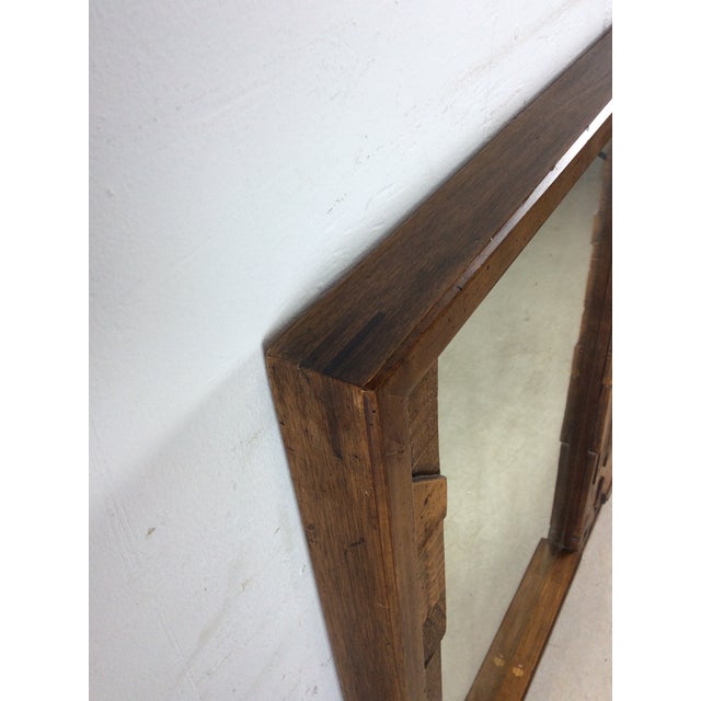 Wood Mid Century Modern Long Rectangular Wall Mirror by Pueblo From Lane Furniture For Sale - Image 7 of 18