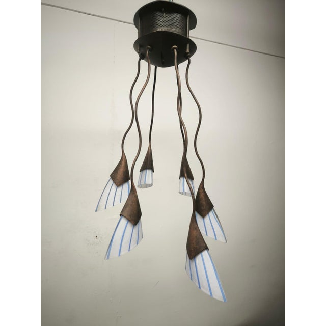 6-Light Chandelier Lamp International, 1990s For Sale - Image 14 of 14