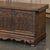 Chestnut 19th Century Gothic Revival Carved Oak Trunk With Hand-Forged Ironwork For Sale - Image 8 of 17