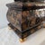 1980s Maitland Smith Ornate Hinged Mahogany Chest With Brass Ball Feet Leaf Finnial For Sale - Image 16 of 18