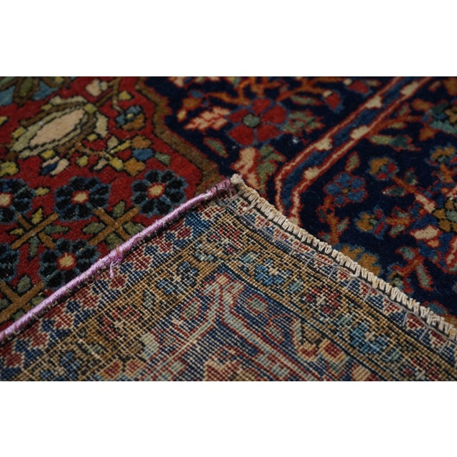 Late 18th Century Antique Mohtasham Kashan Rug 4'4'' X 6'6'' For Sale - Image 11 of 11