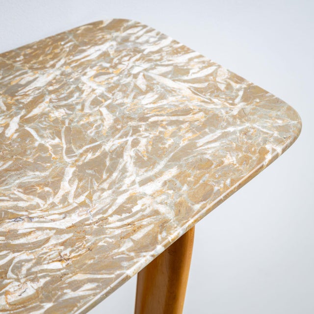 1950s Wall Console with Marble Top, Italy For Sale - Image 10 of 12