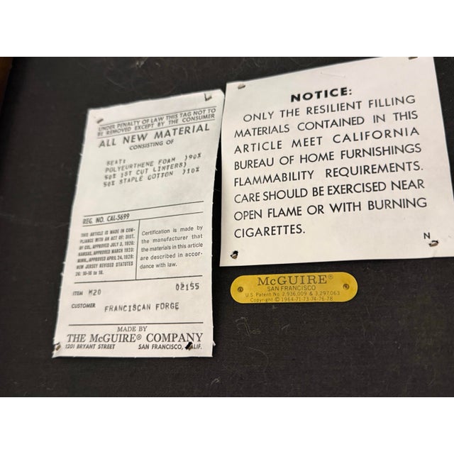 Contemporary McGuire Furniture Late 20th Century Dining Side Chairs, Set of Eight For Sale - Image 3 of 12