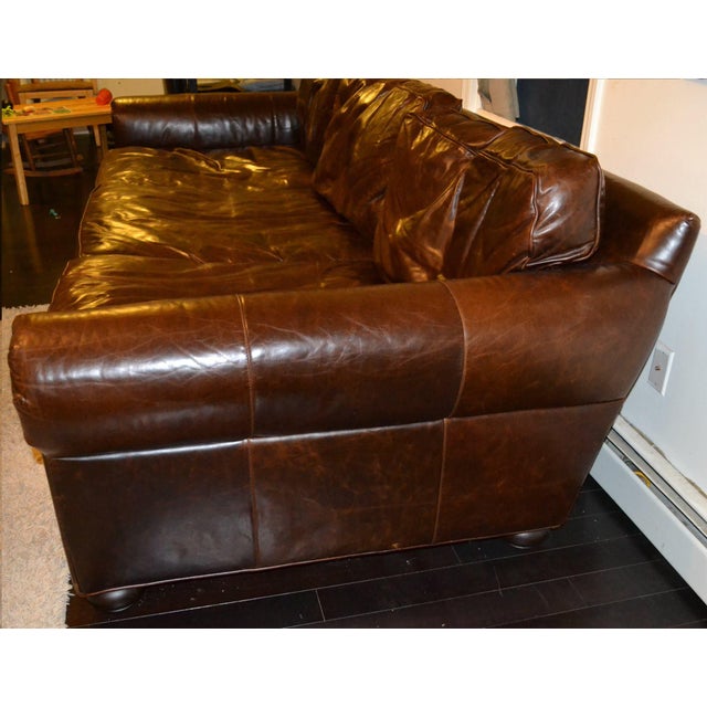 Restoration Hardware Original Lancaster Leather 112" Sofa ...