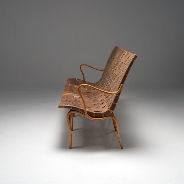 Bruno Mathsson Vintage Three-Seater Eva Sofa by Bruno Mathsson for Firma Karl Mathsson, 1960s For Sale - Image 4 of 11