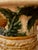 Vintage majolica urn/vase with handles. Beautiful ceramic green vine and gold shell relief motif. In great condition, no...