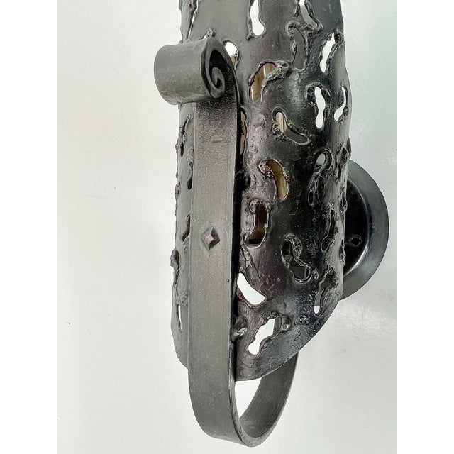 Brutalist Brutalist Wall Lamp in the style of Marcello Fantoni, Italy, 1970s For Sale - Image 3 of 7