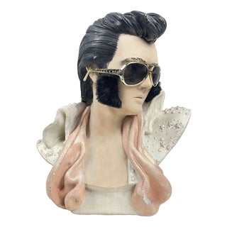 Ceramic Elvis Half-Bust, 1970s For Sale