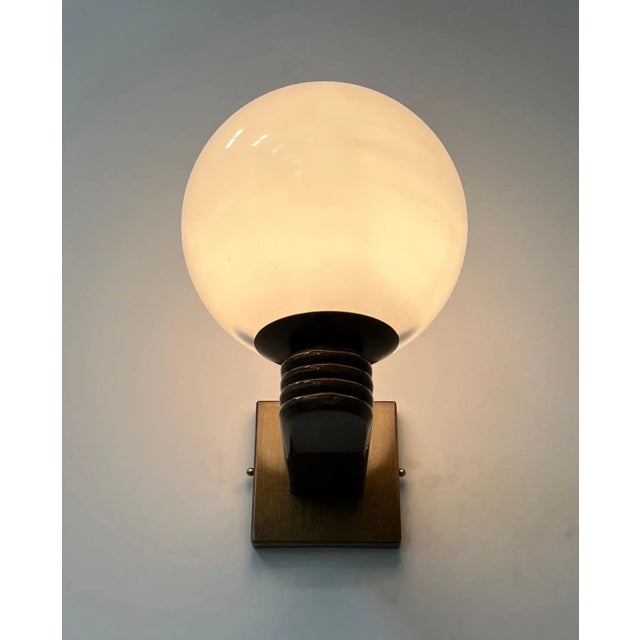 21st Century Bronzed and Glossy White Deco Sconce by Fabio Ltd For Sale - Image 10 of 11