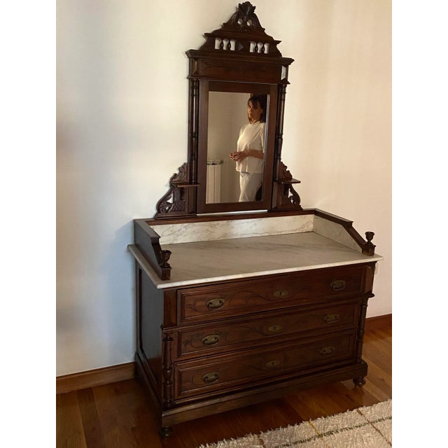 Antique Art Nouveau Commode For Sale - Image 4 of 14