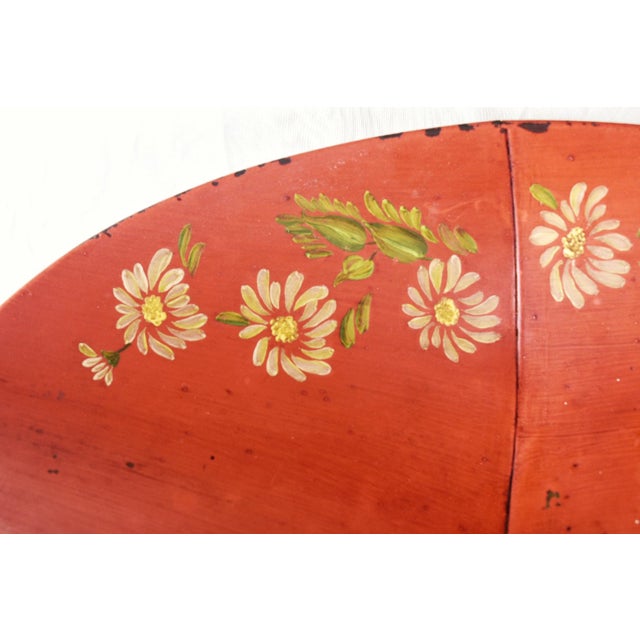 Antique Fairbanks Cast Iron Balance Scale With Hand-Painted Floral Pan For Sale - Image 4 of 9