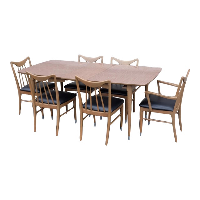 Keller Furniture Oak "Valkerie" Dining Table & 6 Chairs by Edmond J