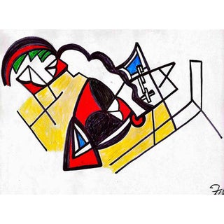 Fred Bugs, Untitled, Mixed Media on Paper, 2026 For Sale