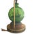 Wood Vintage Nautical Ship in a Bottle Table Lamp With Green Glass Maritime Diorama For Sale - Image 7 of 10