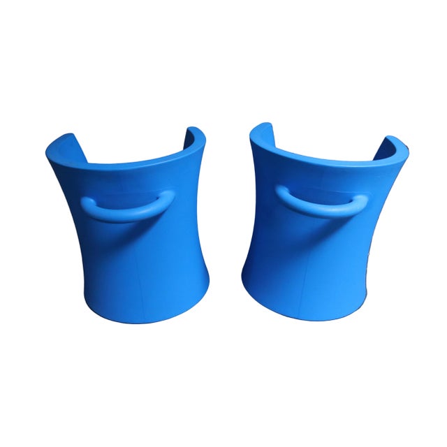 Magis Pair of Me Too Magis Trioli Electric Blue Children's Play Chairs by Eero Aarnio For Sale - Image 4 of 8