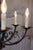 Black Mid 20th Century French Six Light Wrought Iron Chandelier with Cascading Scrolls, USA Wired For Sale - Image 8 of 10