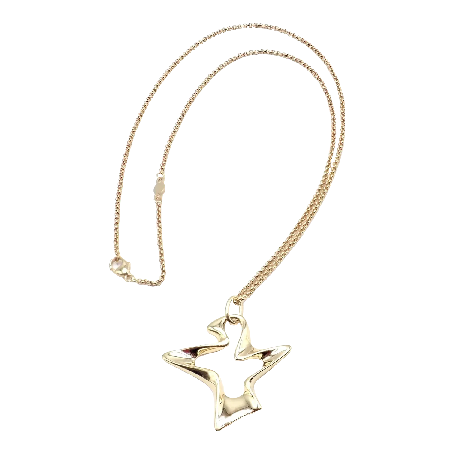 Georg Jensen Bird 18K Yellow Gold Pendant Necklace 2000 Chairish