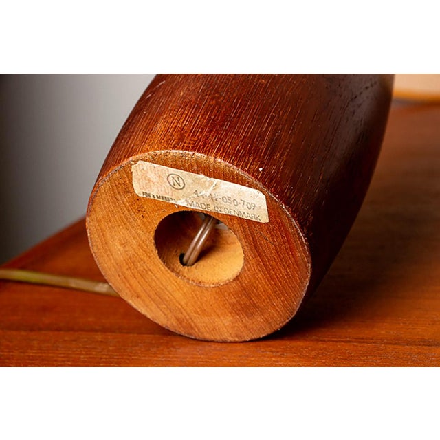 Large Danish Keel-Shaped Table Lamp in Teak and Ebony from Fog & Morup 1960s, in Flawless conditions. Designed 1960 to...