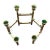 Midcentury Brass 6 Candle Candelabra For Sale