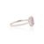Metal Art Deco Emerald-Cut Pink Sapphire & Diamond Halo Ring in 14k White Gold Size 6 For Sale - Image 7 of 16