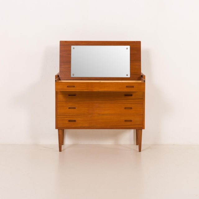 Danish Teak Dresser with Hidden Vanity, 1960s For Sale - Image 12 of 18