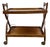 Vintage Cherry Wood Rolling Serving Cart, 1970s For Sale