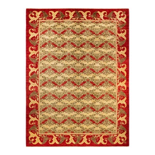 Arts & Crafts Collection Hand-Knotted Area Rug - Red Collection 10' 2" x 13' 9" For Sale