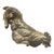 Vintage Cast Iron Nesting Rooster Sculpture – Rustic Gray & Rust Patina For Sale