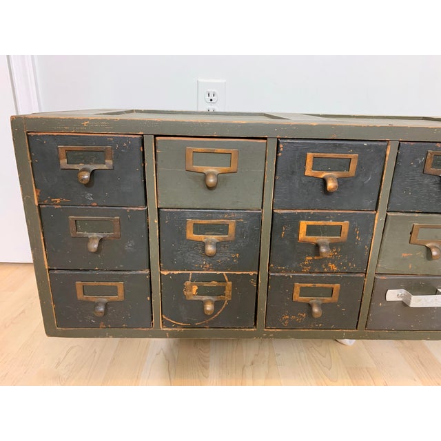 1970s 15Drawer Antique Wooden Library Card Catalog Chairish