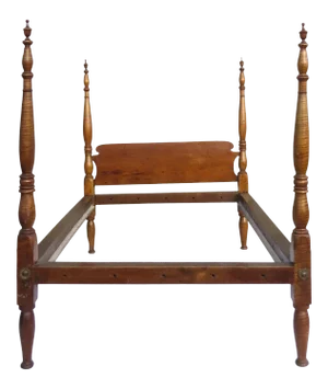 American Tiger Maple Canopy Bed Four Poster