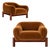 Pair of Brazilian Mid-Century Modern Rosewood Armchairs in Burnished Caramel Mohair by Cimo, 1960s For Sale