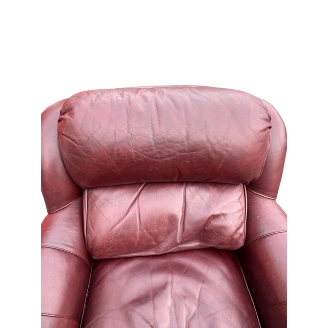 Hancock Moore Pair Austin High Back Lounge Chairs and 1 Ottoman Nailhead Trim For Sale - Image 15 of 18