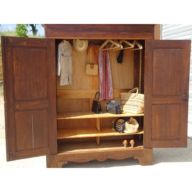 Large Parisian Oak Wardrobe For Sale - Image 15 of 18