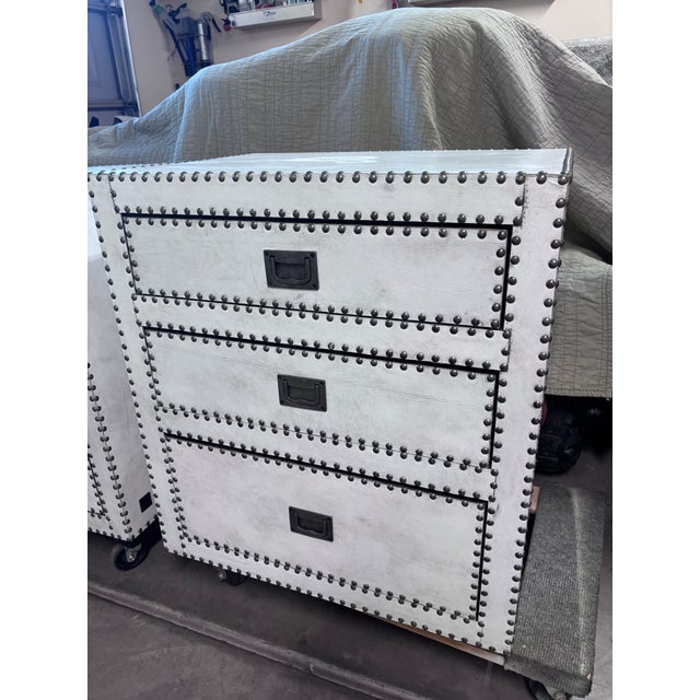 Restoration Hardware Marseilles Closed Nightstands For Sale - Image 9 of 13