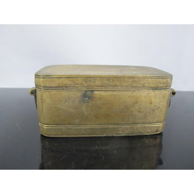 Antique brass betel nut or lime box, traditionally crafted in the Philippines (such as Mindanao) or Southeast Asia These...