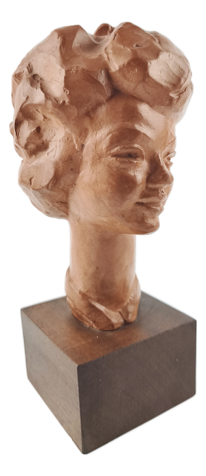 Mid-Century Belgium Terracotta Bust by Paul Serste, 1950s