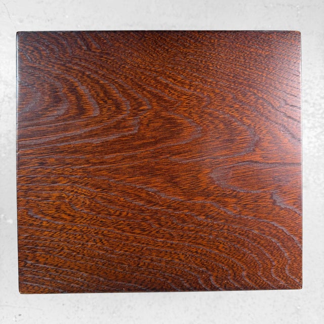 Brown Small Japanese Wooden Drawer Chest with Flowers and Butterflies, 1980s For Sale - Image 8 of 12