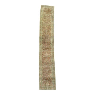 Early 20th Century Zabihi Collection Narrow Persian Kashan Runner - 2'3" x 12'10" For Sale