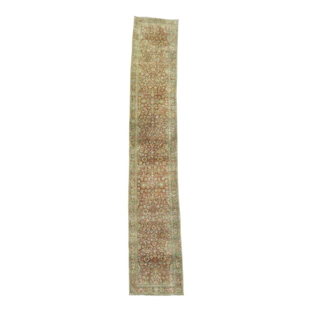 Early 20th Century Zabihi Collection Narrow Persian Kashan Runner - 2'3" x 12'10" For Sale