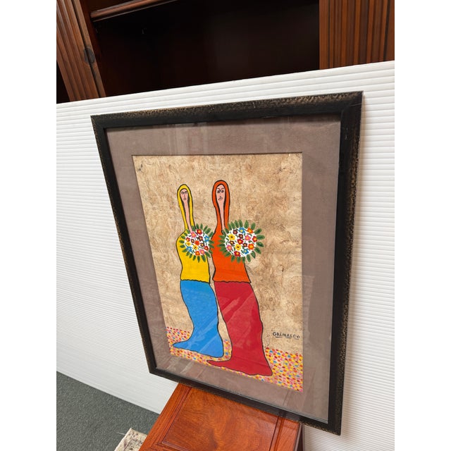Gilberto Grimaldo Mexican Folk Art Work, Signed For Sale - Image 4 of 12
