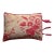 Large-Scale French Botanical Toile Pillow Sham — Rose Red on Natural Linen, Reversible For Sale