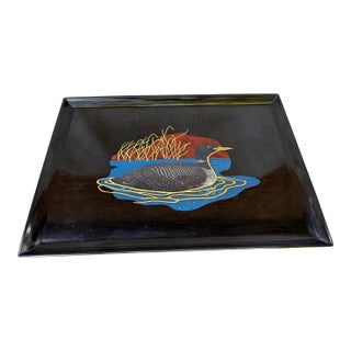 Vintage Couroc of Monterey Duck Tray For Sale