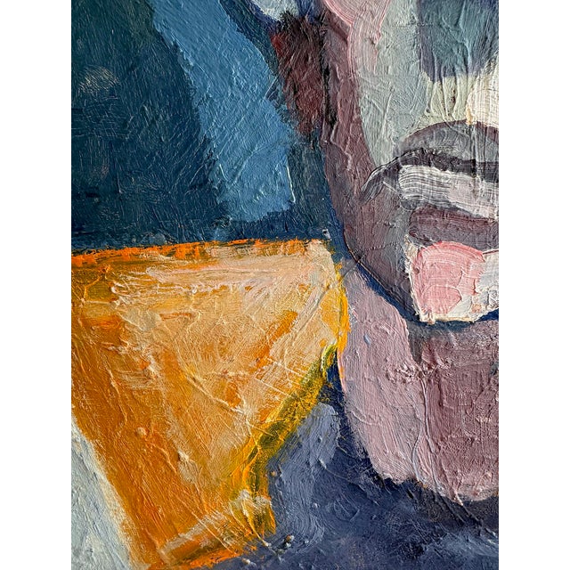 Mid-Century Modern 1966 Abstract Swedish Modern Portrait Painting by Thomas Ekvall For Sale - Image 3 of 12