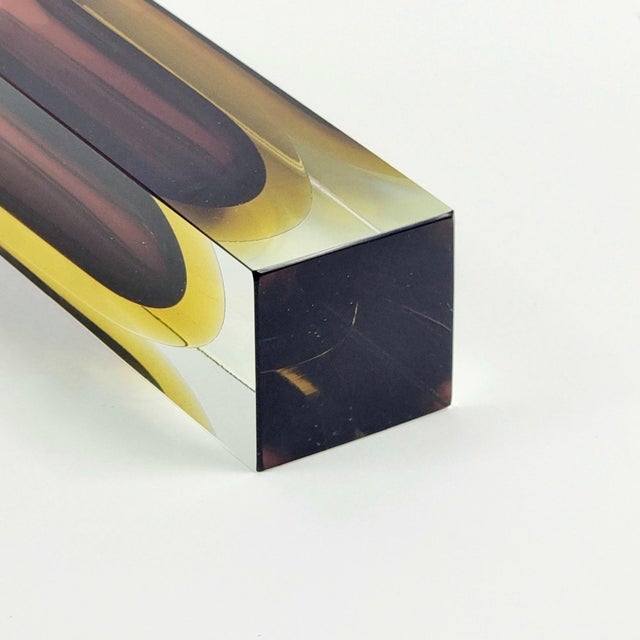 1970s Large Mid-Century Modern Sommerso Murano Glass Vase by Flavio Poli for Alessandro Mandruzzato, Italy, 1970s For Sale - Image 5 of 7