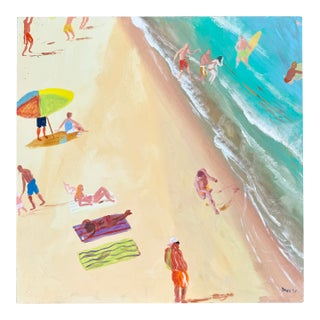 "Enjoying the Beach" Acrylic on Canvas by Joe Davis '08 For Sale
