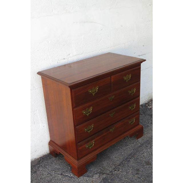 Brown Jamestown Sterling Solid Cherry Low Dresser Bathroom Vanity 5606 For Sale - Image 8 of 11