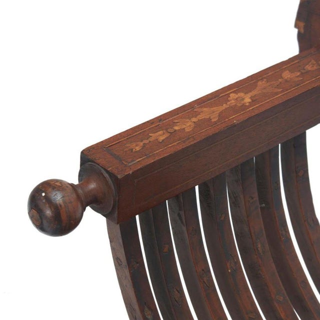 Brown Late 18th Century A Pair of Renaissance-Style Savonarola Chairs For Sale - Image 8 of 10