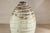 Mid-Century Modern Large Artisan Cream Glazed Ceramic Vase with Brown Striated Bands For Sale - Image 3 of 17