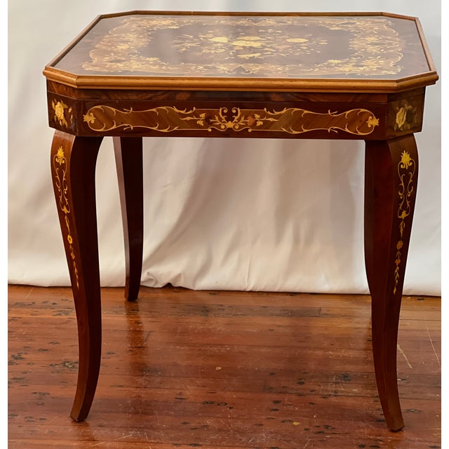 1960s Italian Inlaid Wood Multi Game Table With Roulette, Checkers/Chess, Backgammon For Sale - Image 13 of 13