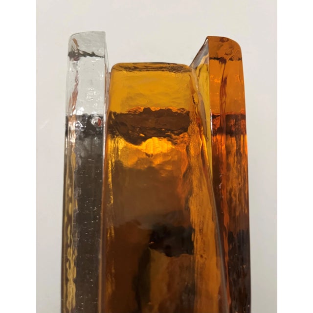 Metal Italian Amber Murano Wall Lights from Poliarte, 1970s, Set of 2 For Sale - Image 7 of 10